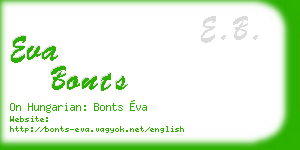 eva bonts business card